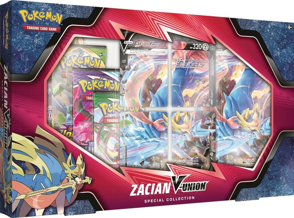 pokemon cards zacian V-UNION Special Collection Primary color:Black Ability — Intrepid Sword febsale Pokemon Energy Cards Diy