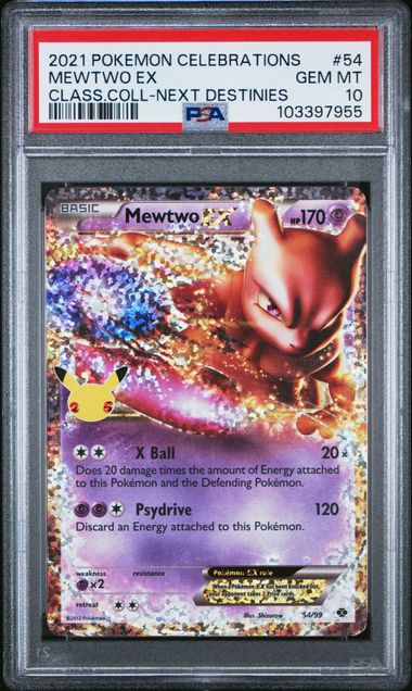PSA10ミュウツーEX Classic Collection54/99 英語版 2021 POKEMON CELEBRATIONS CLASSIC COLLECTION #54 MEWTWO EX CLASS