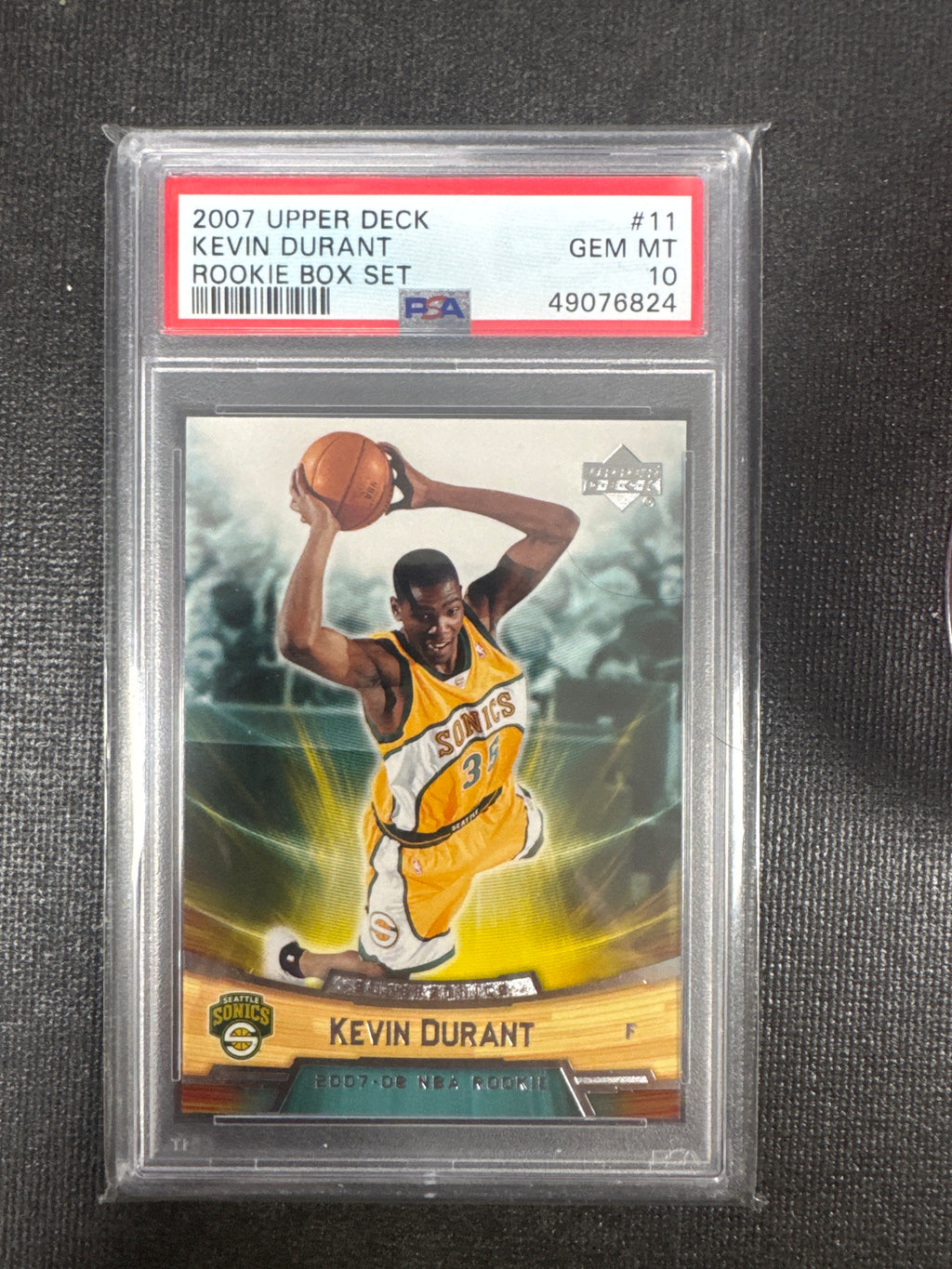 2007 UPPER DECK ROOKIE BOX SET #11 KEVIN DURANT ROOKIE BOX SET PSA 10