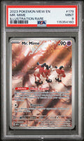 2023 POKEMON MEW EN-151 179 MR. MIME ILLUSTRATION RARE PSA 9