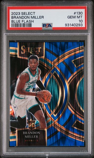 2023 PANINI SELECT #130 BRANDON MILLER BLUE FLASH PSA 10