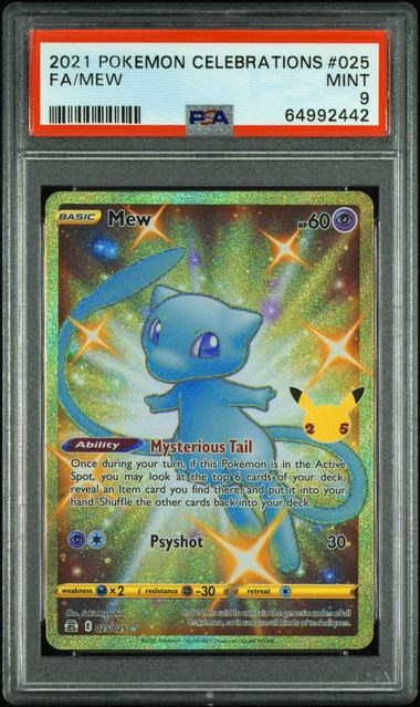 2021 Pokemon SWSH Celebrations Mew #025/025 PSA 9