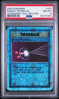 2002 POKEMON LEGENDARY COLLECTION #107 ENERGY RETRIEVAL LEGENDARY COLL-REV.FOIL PSA 8