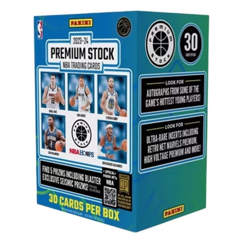 2023-24 NBA Hoops Premium Stock Blaster Box — Sports Trading Cards