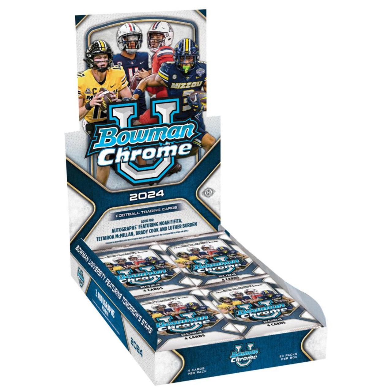 2024 Bowman University Chrome Football Hobby Box - SEALED — Sports trading cards