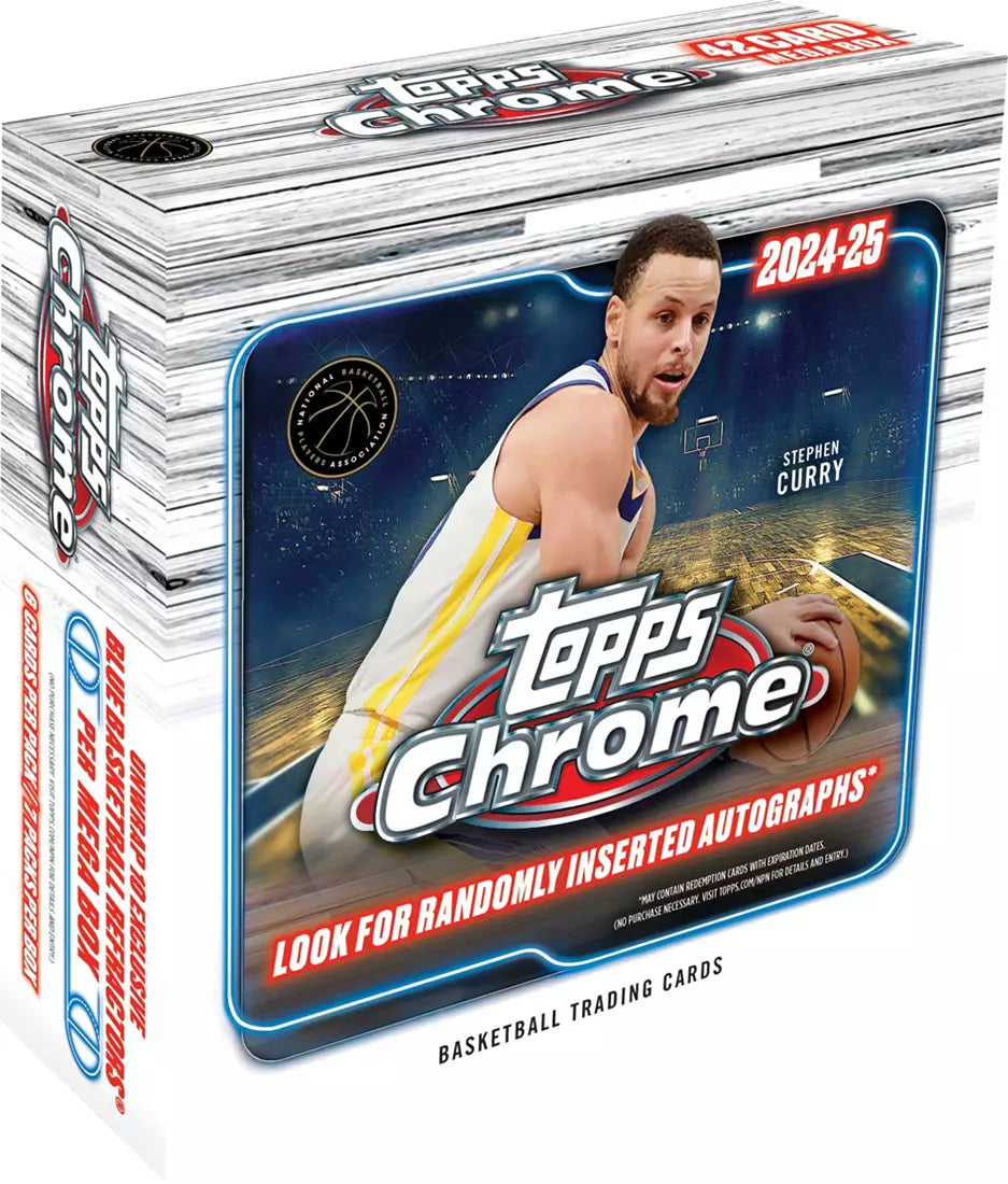 2024-25 Topps Chrome Basketball Mega Box — Sports Trading Cards