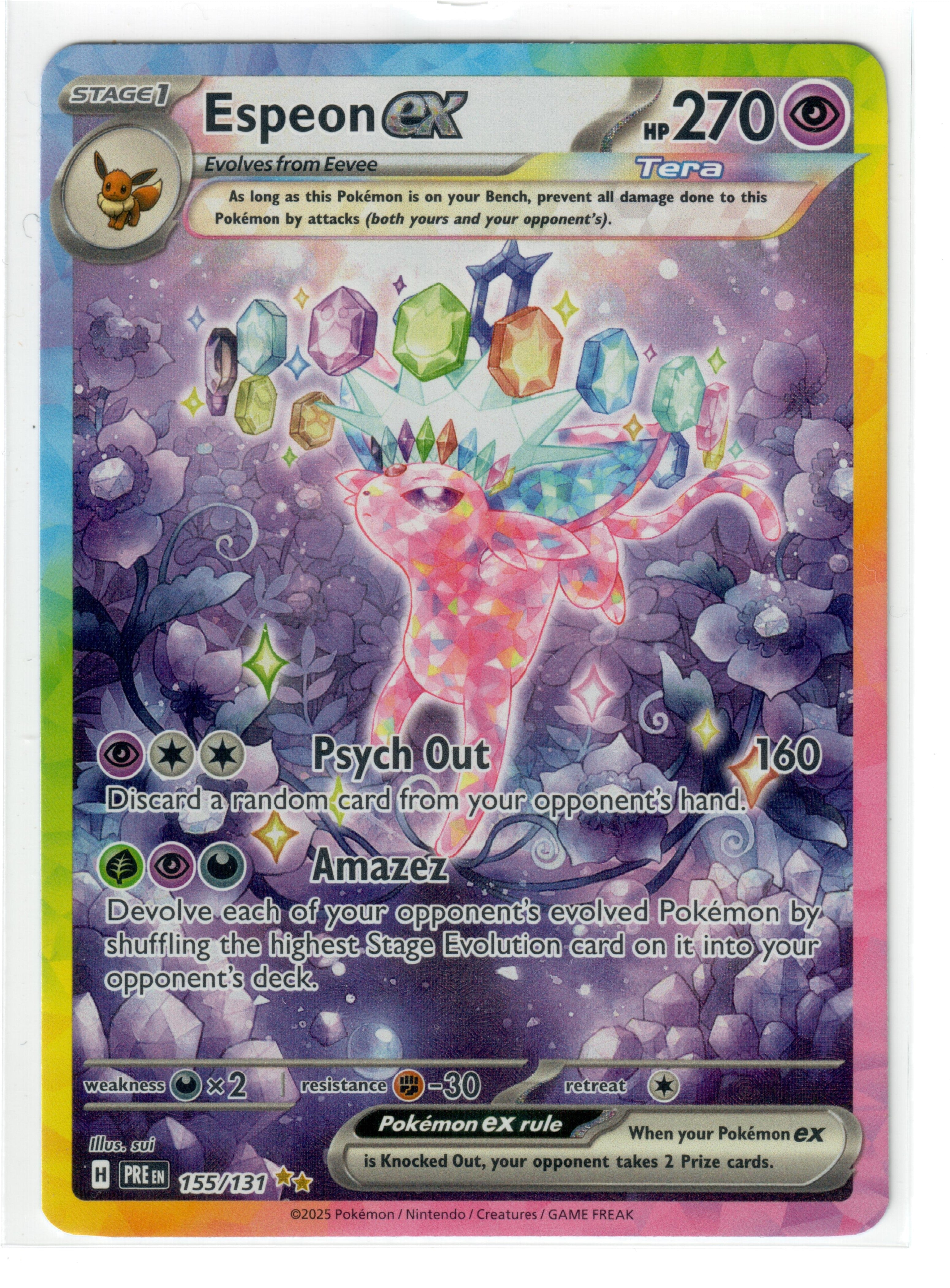 Espeon ex - 155/131 - SV: Prismatic Evolutions (PRE) — Pokemon