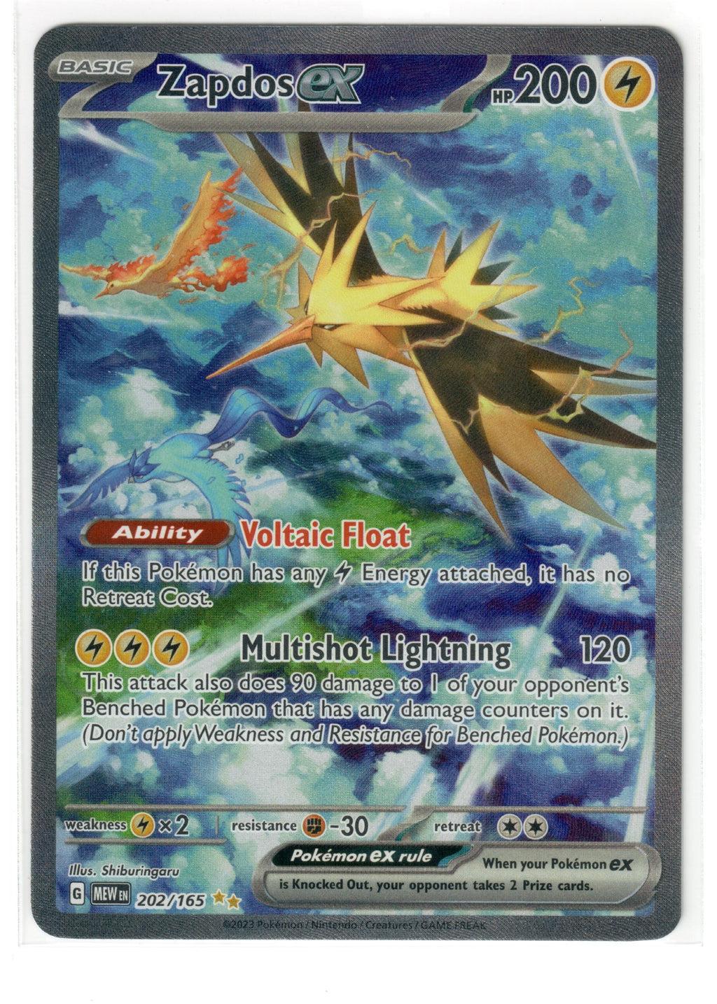 Zapdos ex - 202/165 - SV: Scarlet & Violet 151 (MEW) — Pokemon