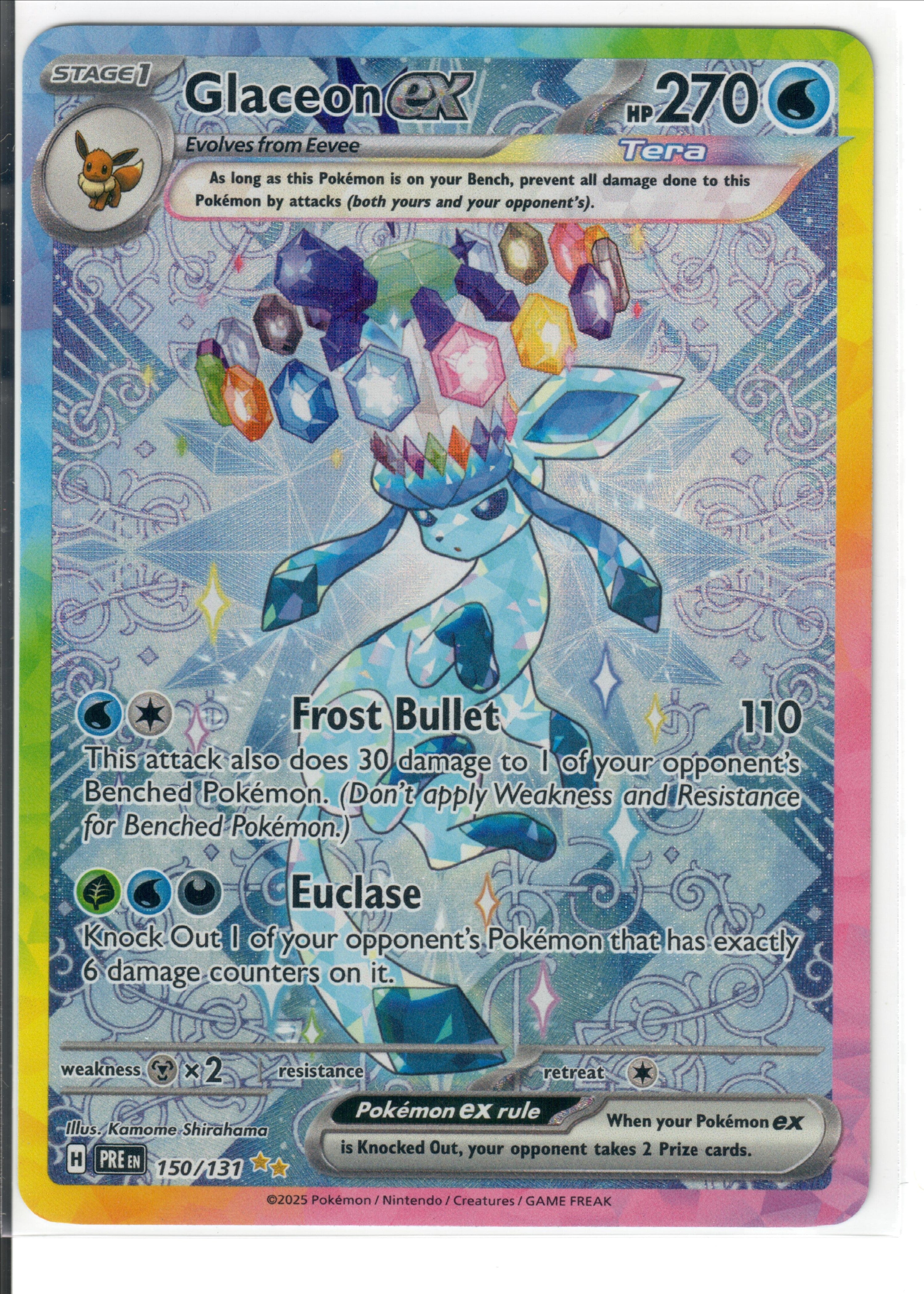 Glaceon ex - 150/131 - SV: Prismatic Evolutions (PRE) — Pokemon