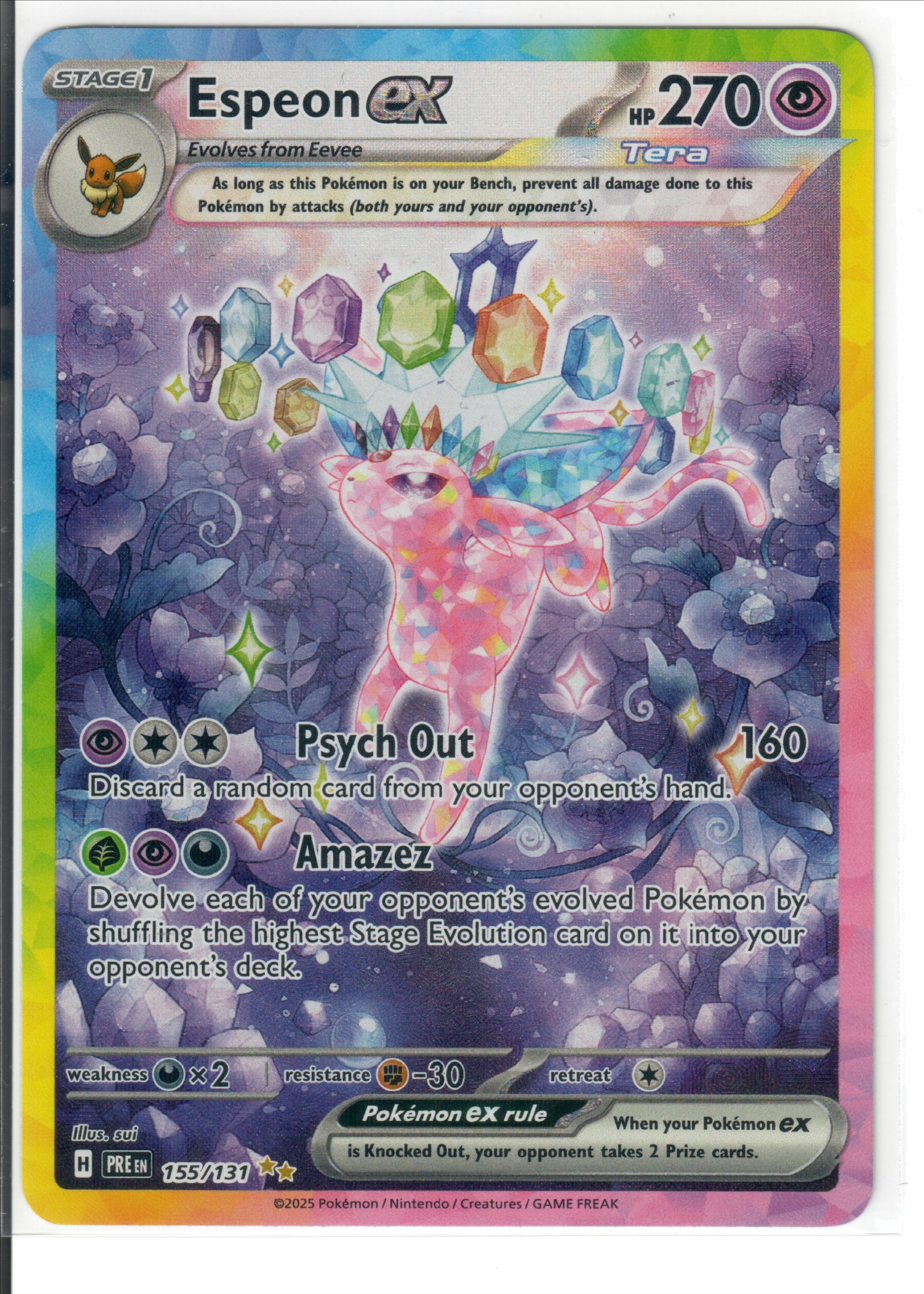 Espeon ex - 155/131 - SV: Prismatic Evolutions (PRE) — Pokemon