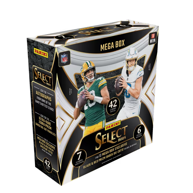 2024 Panini Select Football Trading Cards Mega Box — Sports Trading Cards