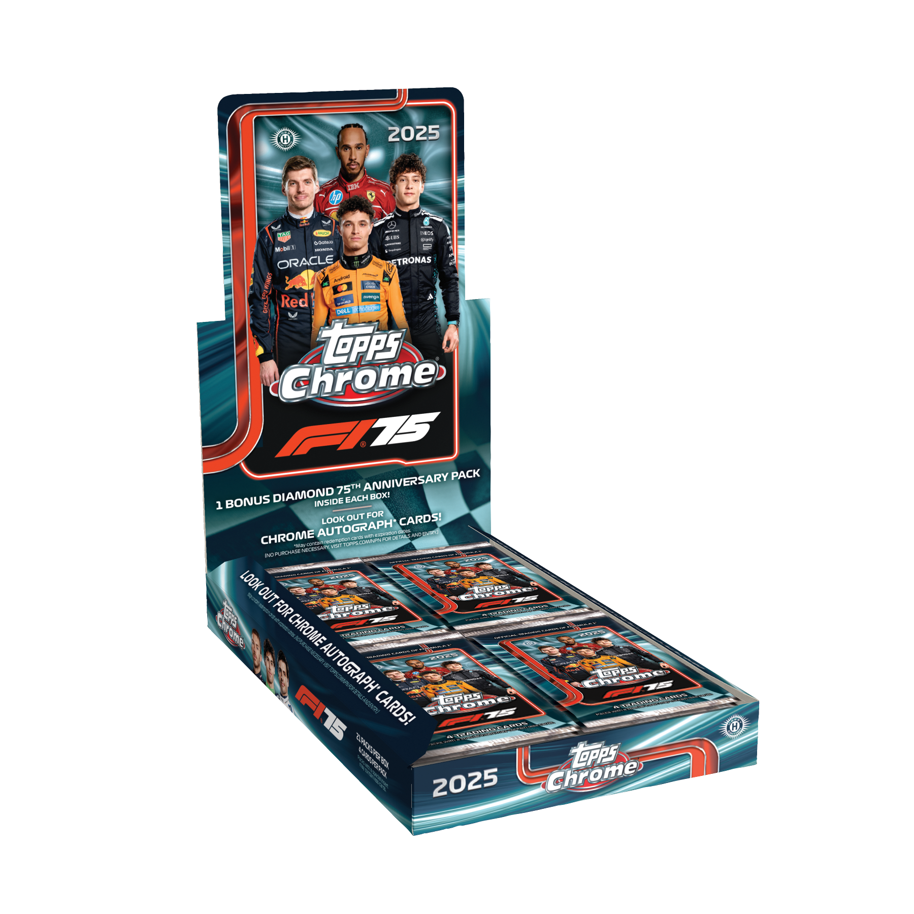 2025 Topps Chrome F1 Formula 1 Hobby Box — Sports Trading Cards