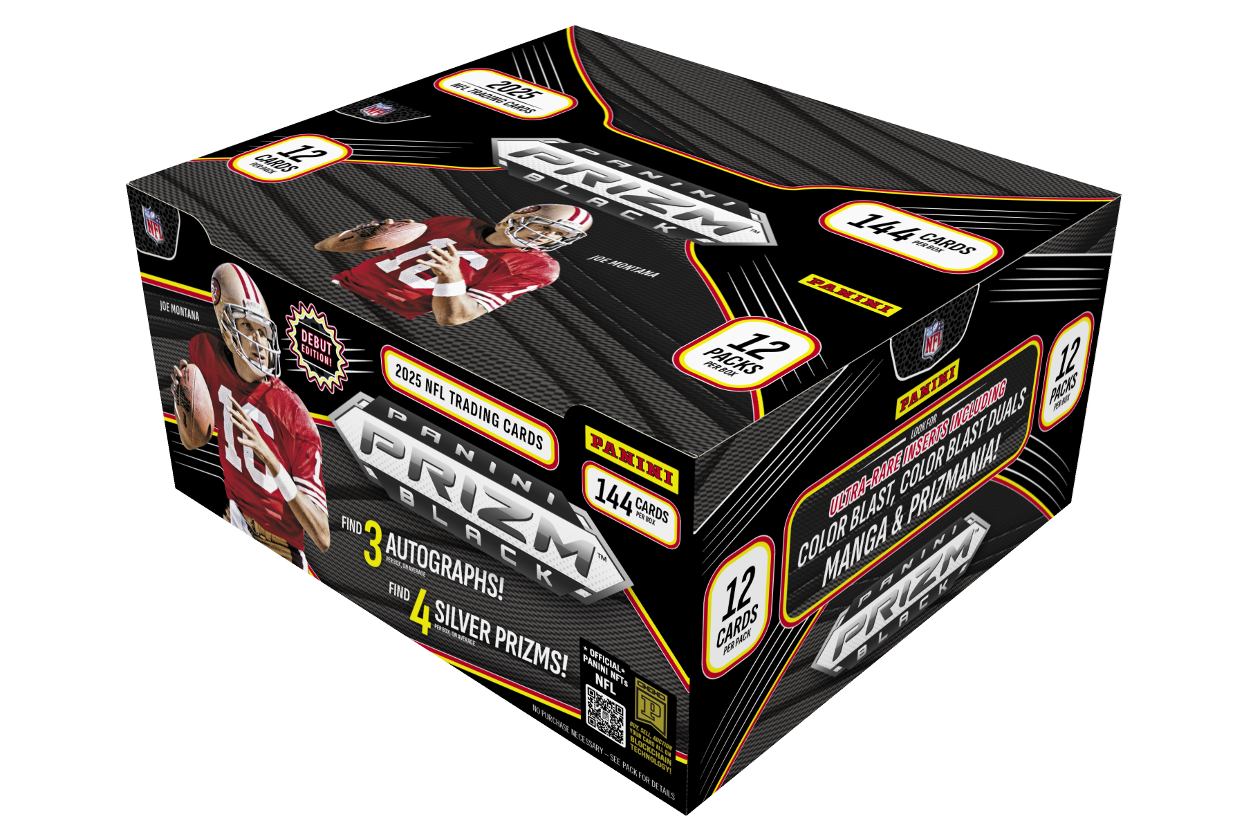 2025 Panini Prizm Black NFL Trading Card Box (Hobby) — Sports Trading Cards