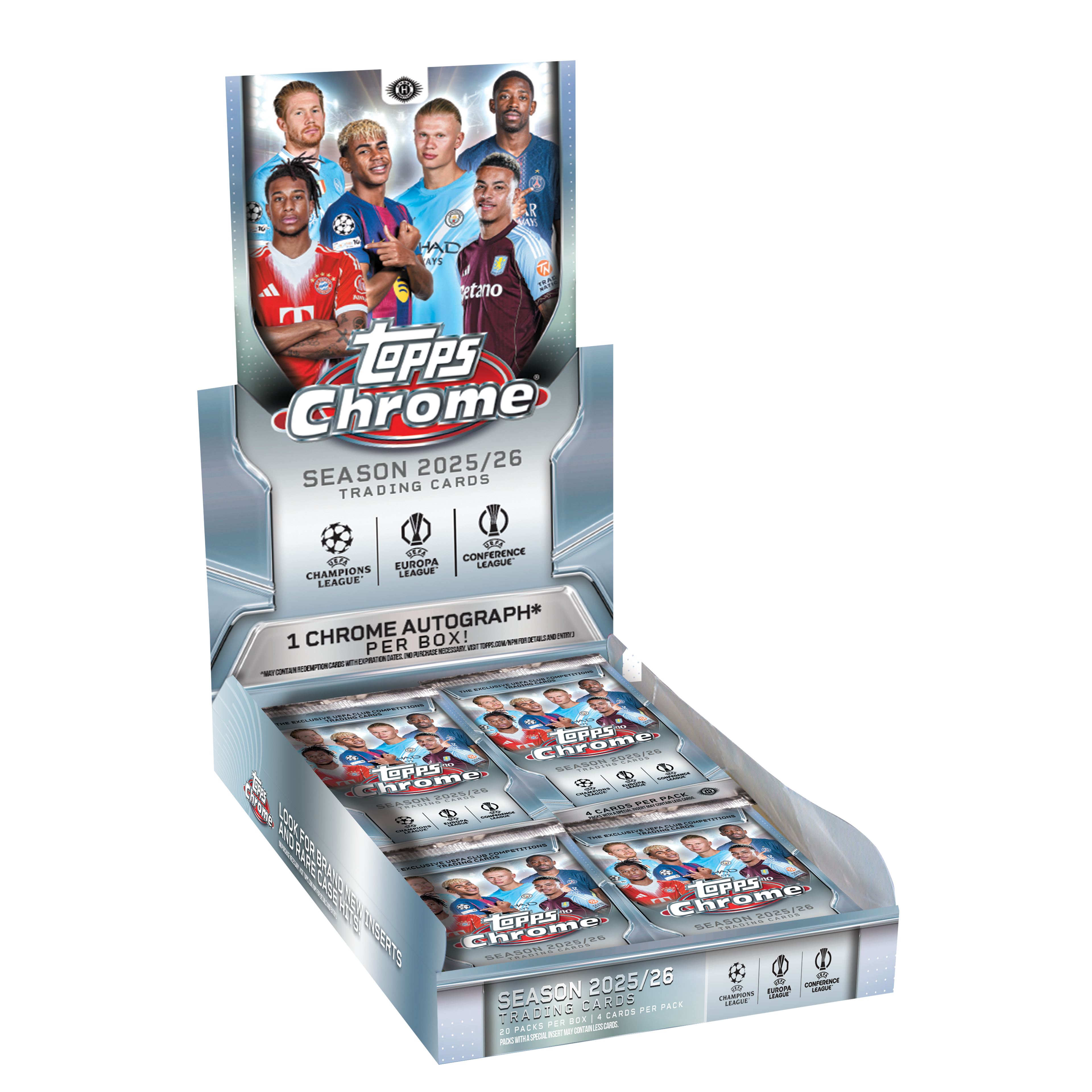 Topps Chrome® UEFA Club Competitions 2025-26 Hobby Box — Sports Trading Cards