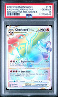 2022 Pokemon Brilliant Stars Charizard VSTAR Secret Rare Holo 174/172 PSA 10