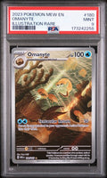 2023 POKEMON MEW EN-151 #180 OMANYTE ILLUSTRATION RARE PSA 9