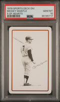 1978 SPORTS DECK DIVISION MICKEY MANTLE MICKEY MANTLE 5 OF HEARTS PSA 10 — Sports Trading Cards