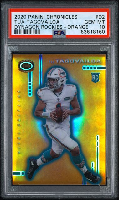 2020 Panini Chronicles - Dynagon Tua Tagovailoa #D-2 Orange Prizm /75 RC PSA 10