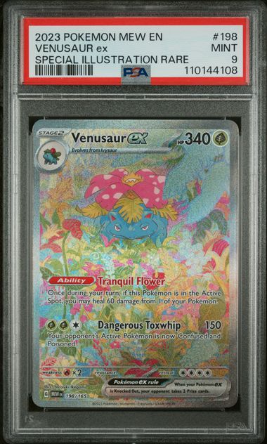 2023 POKEMON MEW EN-151 #198 VENUSAUR ex SPECIAL ILLUSTRATION RARE PSA 9