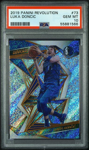 2019 PANINI REVOLUTION #73 LUKA DONCIC PSA 10 — Sports Trading Cards