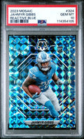 2023 Panini Mosaic #324 Jahmyr Gibbs Reactive Blue PSA 10