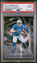 2022 Chronicles Gridiron Kings Auto /99 Aidan Hutchinson RC GK-10 Lions PSA 8