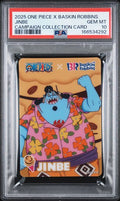 2025 ONE PIECE X BASKIN ROBBINS ONE PIECE CAMPAIGN COLLECTION CARDS JINBE PSA 10