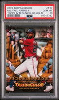 2023 Topps Chrome Topps In Technicolor Gold Michael Harris II RC /50 PSA 10
