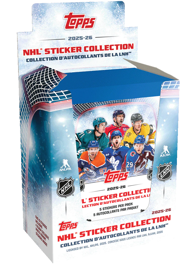 2025-26 Topps NHL Sticker Collection - Display Box — Sports Trading Cards