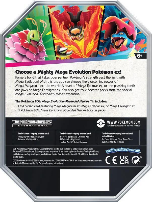 Pokemon Ascended Heroes ex Tin  - ME: Ascended Heroes (ASC)