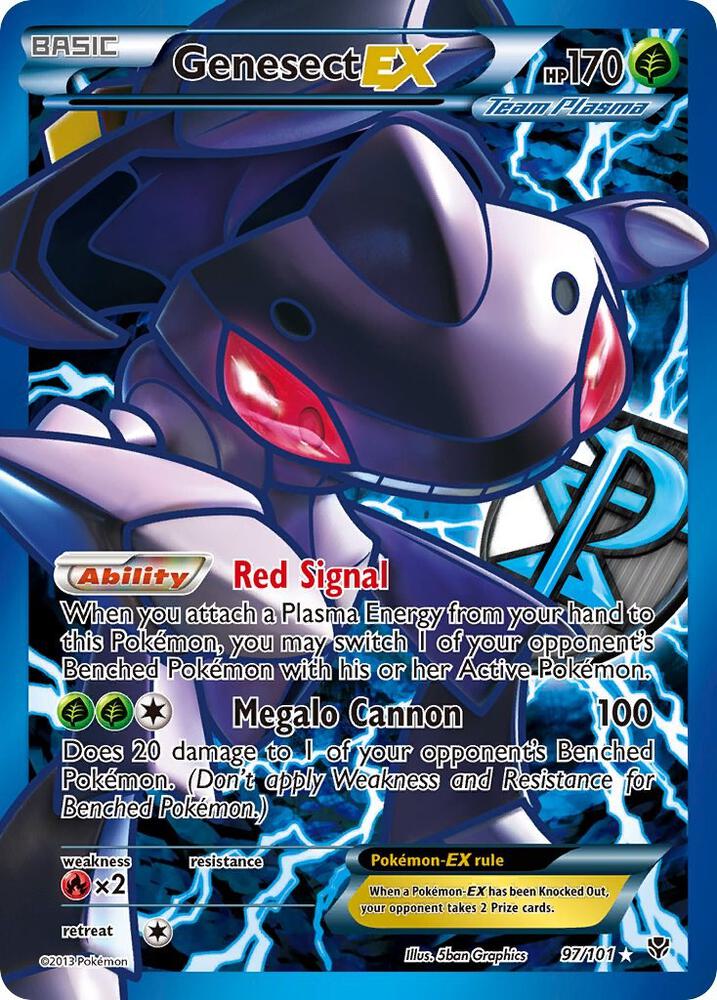 2013 Pokemon Plasma Blast Genesect EX Full Art Holo (97/101) PSA 9