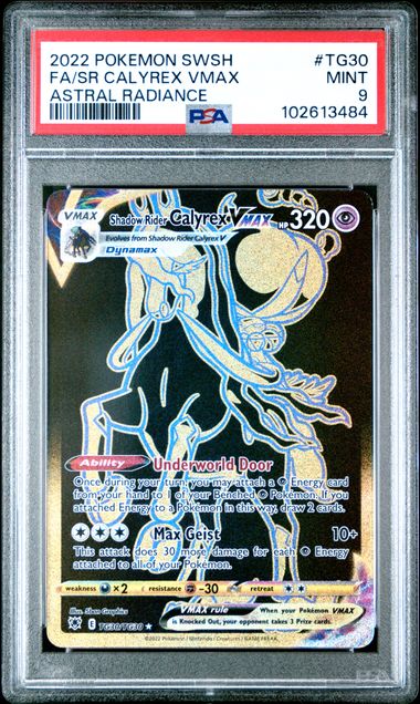 2022 Pokemon Astral Radiance Full Art Shadow Rider Calyrex VMax #TG30 PSA 9