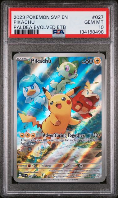 2023 POKEMON SVP EN-SCARLET & VIOLET BLACK STAR PROMOS #027 PIKACHU PALDEA EVOLVED ETB