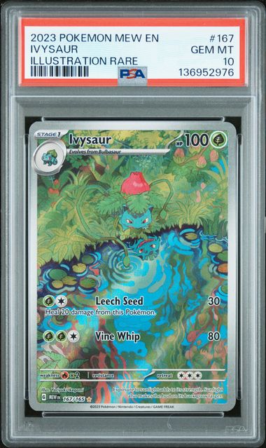 2023 Pokemon Scarlet & Violet 151 Ivysaur #167 Illustration Rare PSA 10 GEM MINT