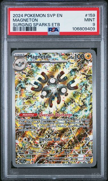 2024 Pokemon Surging Sparks Black Star Promo #159 Magneton PSA 9