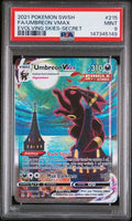 2021 POKEMON SWORD & SHIELD EVOLVING SKIES #215 FA/UMBREON VMAX EVOLVING SKIES-SECRET PSA 9