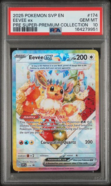 2025 Pokemon Scarlet & Violet Promo Super Premium Collection Full Art Eevee EX #174 PSA 10