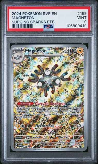 2024 Pokemon Surging Sparks Black Star Promo #159 Magneton PSA 9