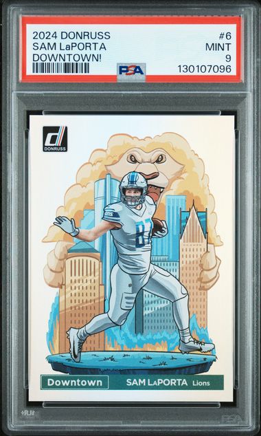 2024 Panini Donruss Sam LaPorta Downtown #6 PSA 9