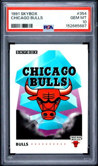 1991 SKYBOX #354 CHICAGO BULLS PSA 10