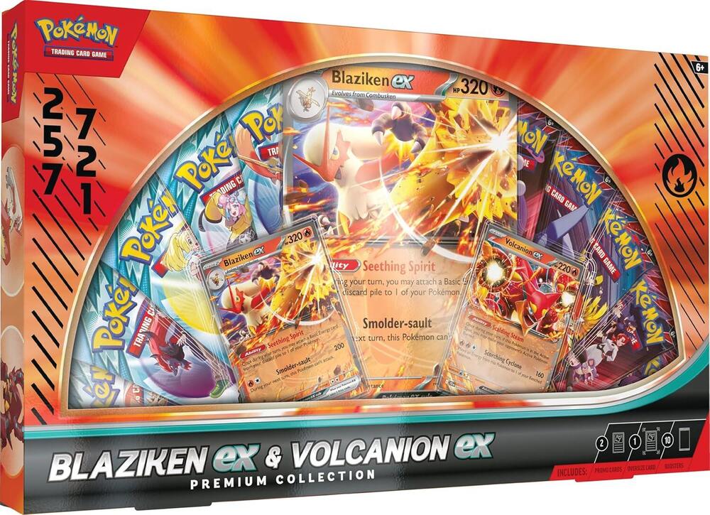 Blaziken ex & Volcanion ex Premium Collection — Trading Cards