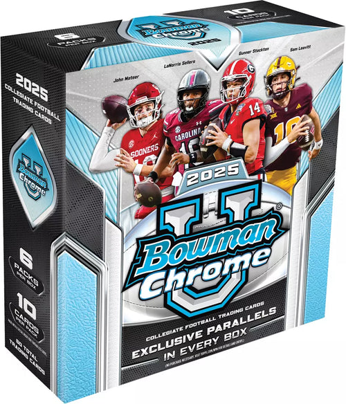 2025 Topps Bowman University Chrome Football Mega Box — Sports Trading Cards