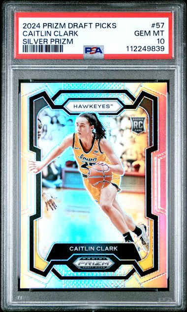 2024 PANINI PRIZM DRAFT PICKS #57 CAITLIN CLARK SILVER PRIZM PSA 10 — Sports Trading Cards