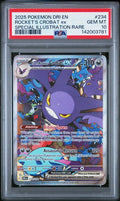 2025 POKEMON DRI EN-DESTINED RIVALS #234 ROCKET'S CROBAT ex SPECIAL ILLUSTRATION RARE PSA 10