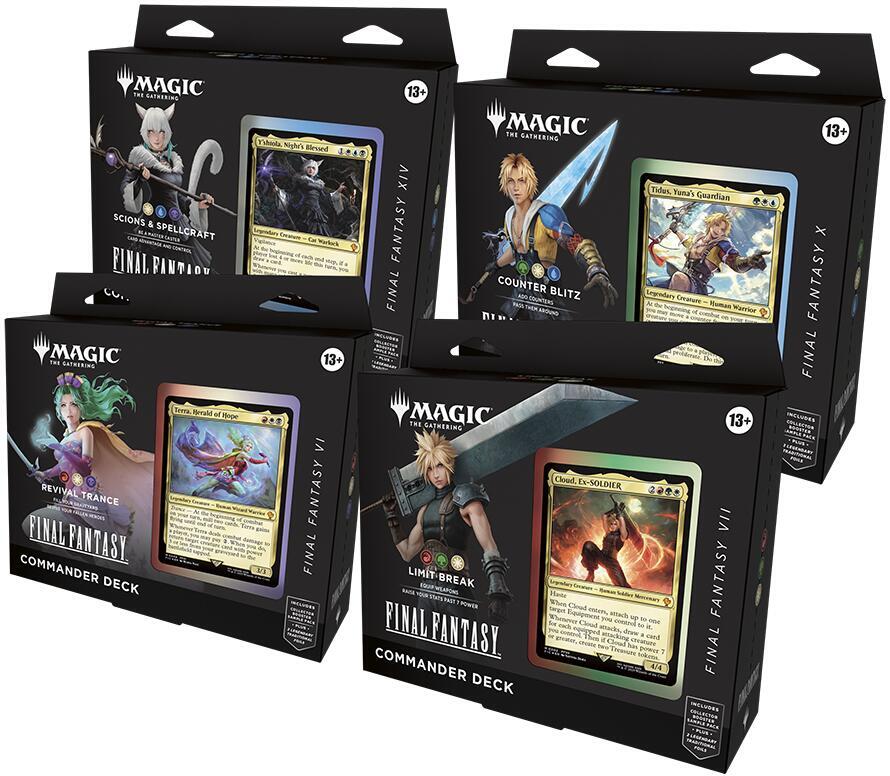 FINAL FANTASY Commander Deck Display - Commander: FINAL FANTASY (FIC) (4 Decks) — Magic the gathering