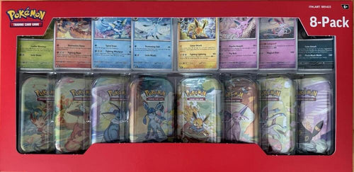 Prismatic Evolutions 8-Pack Mini Tins Box — Trading Cards