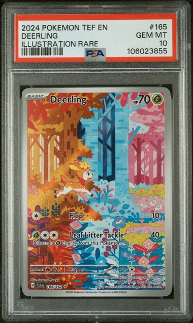 2024 POKEMON TEF EN-TEMPORAL FORCES #165 DEERLING ILLUSTRATION RARE PSA 10