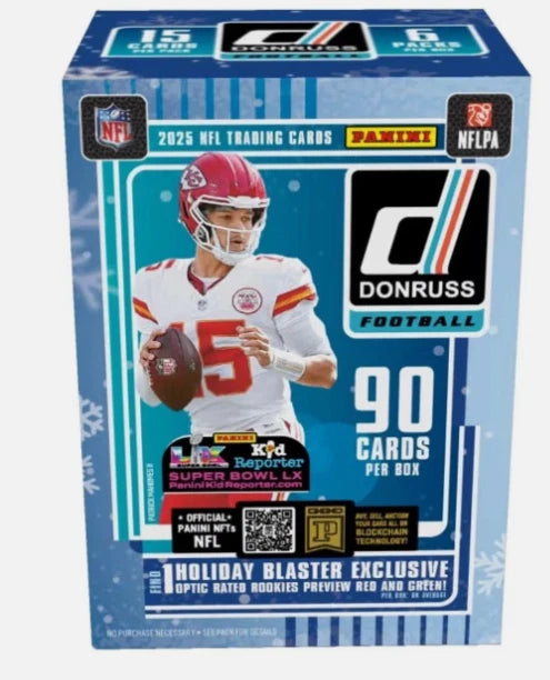 2025 Panini Donruss Football Holiday Trading Cards Blaster Box — Sports Trading Cards