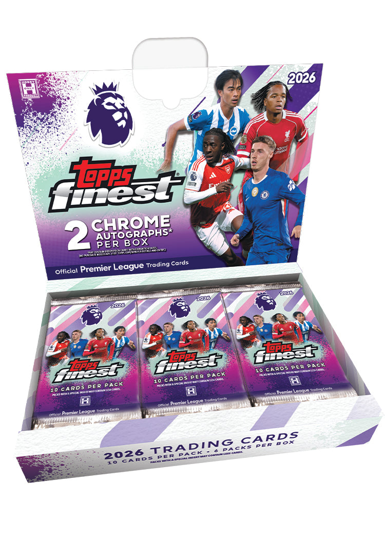 2025/26 Topps Finest Premier League EPL Soccer Hobby Box (Presell) — Sports Trading Cards