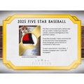 2025 Topps Five Star Baseball Hobby Box — Sports Trading Cards